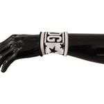 Dolce & Gabbana White Black Wool Logo #DGMILLENNIALS Wristband