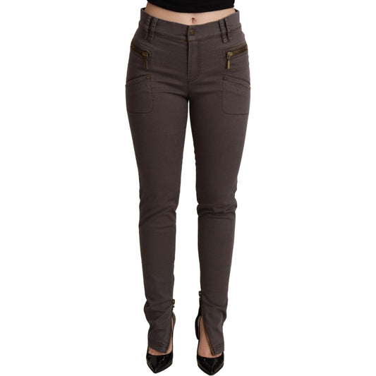 PLEIN SUD Brown Cotton Stretch Skinny Denim Jeans PAN71624 -38