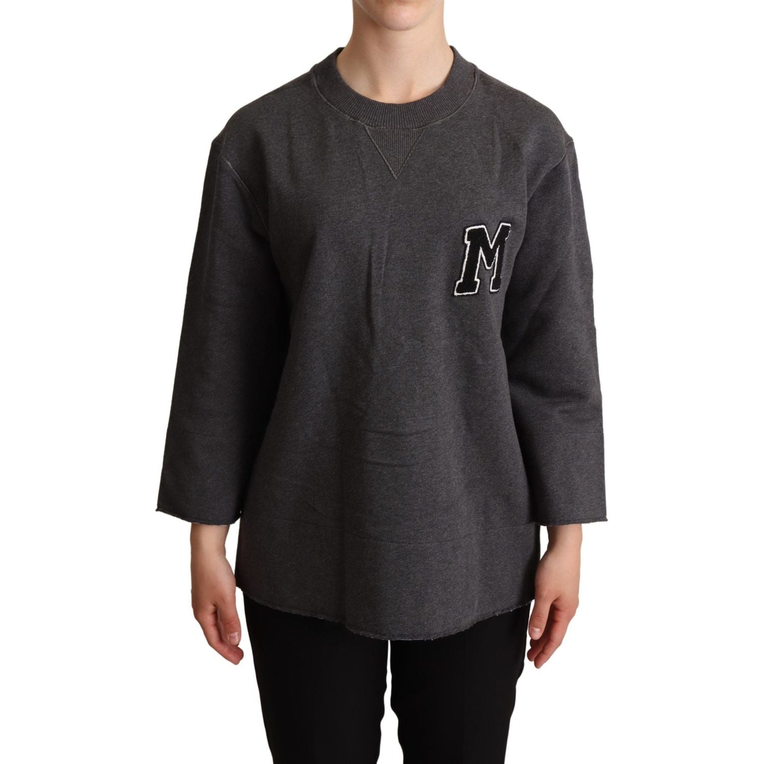 سترة قطنية مطرزة باللون الرمادي الأنيق من دولتشي آند غابانا