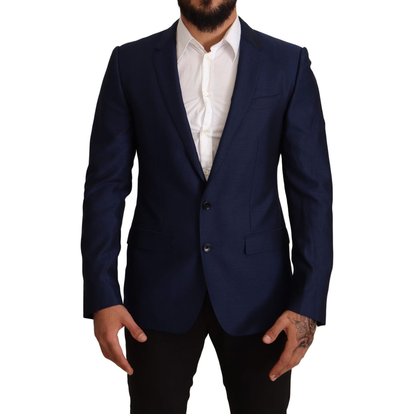 Dolce & Gabbana Navy Blue Slim Fit Jacket MARTINI Blazer