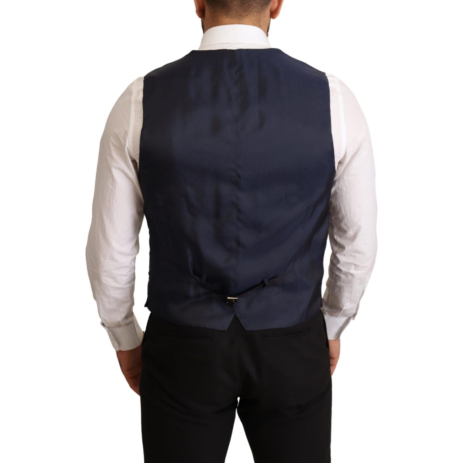 بدلة مارتيني أنيقة من الصوف باللون الأزرق الداكن من دولتشي آند غابانا