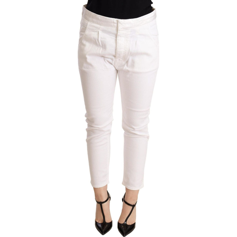 CYCLE White Mid Waist Slim Fit Skinny Cotton Stretch Trouser PAN71170 -26
