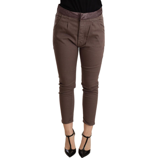 CYCLE Brown Mid Waist Cropped Skinny Stretch Trouser PAN71177 -25