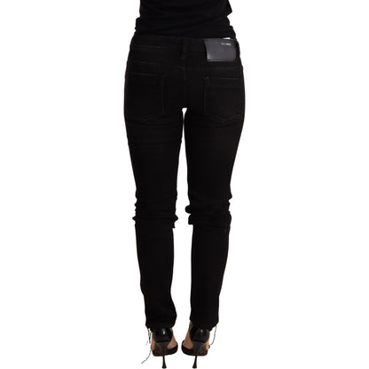 Acht Black Low Waist Skinny Denim Trouser