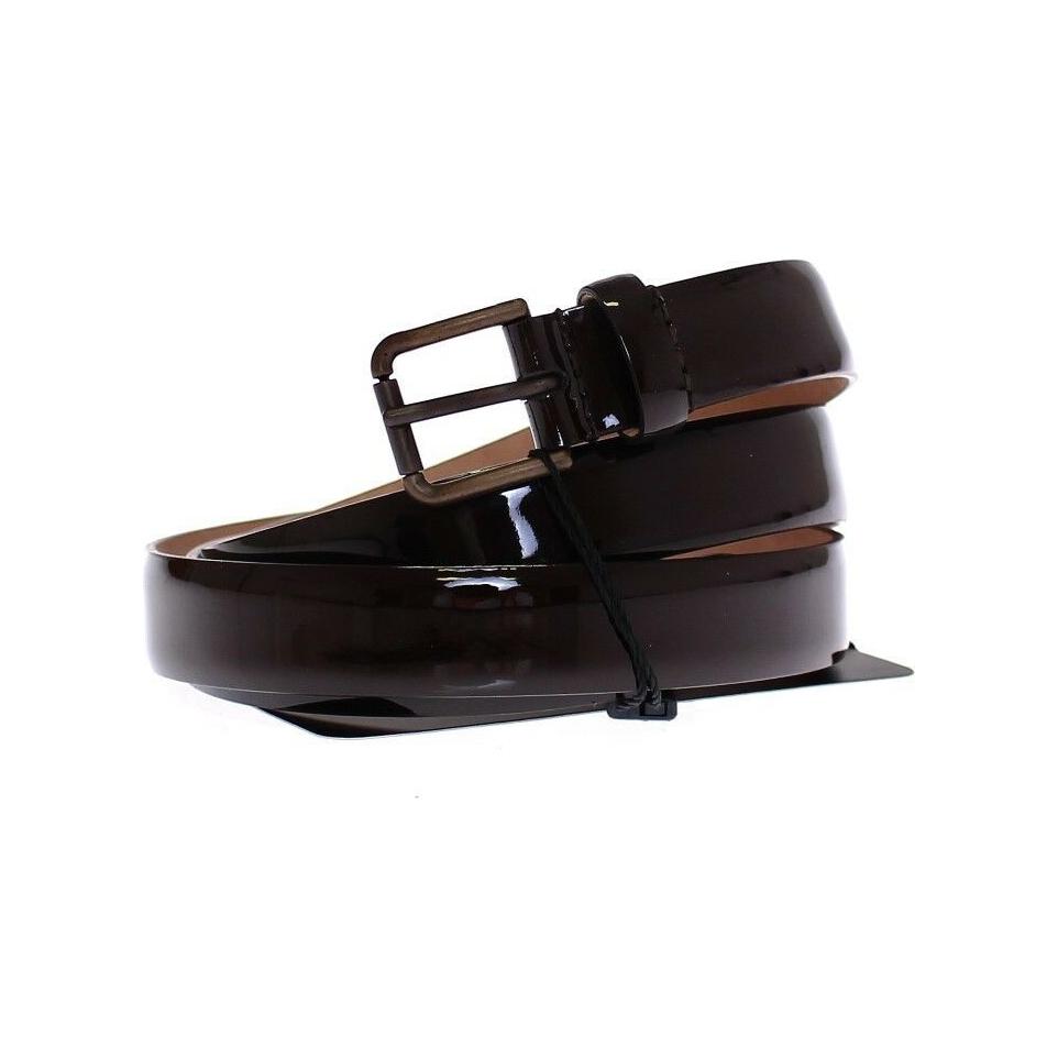 Dolce & Gabbana Brown Leather Logo Belt Cintura Belt