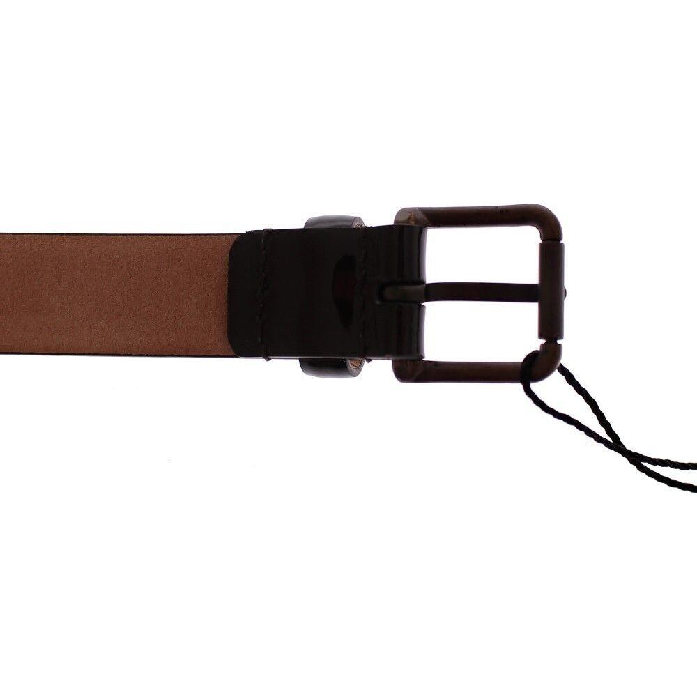 Dolce & Gabbana Brown Leather Logo Belt Cintura Belt WOMAN BELTS