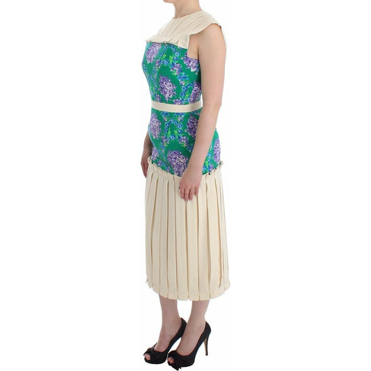Caterina Gatta Multicolor Dress Gown Floral Sleeveless Gown WOMAN DRESSES