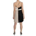 PINKO Black and White Mini Sleeve less A-line Princess Dress WOMAN DRESSES