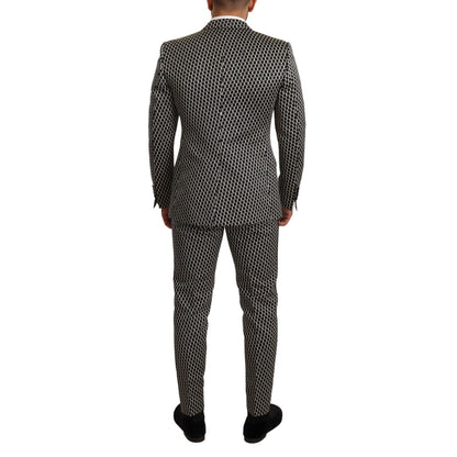 Dolce & Gabbana Black White Check 3 Piece Set MARTINI Suit