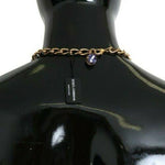 Dolce & Gabbana Pink Gold Brass Crystal Purple Pearl Pendants Necklace