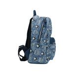 MCM Stark Small Blue Vintage Jacquard Monogram Logo Fabric Backpack Bookbag 36474