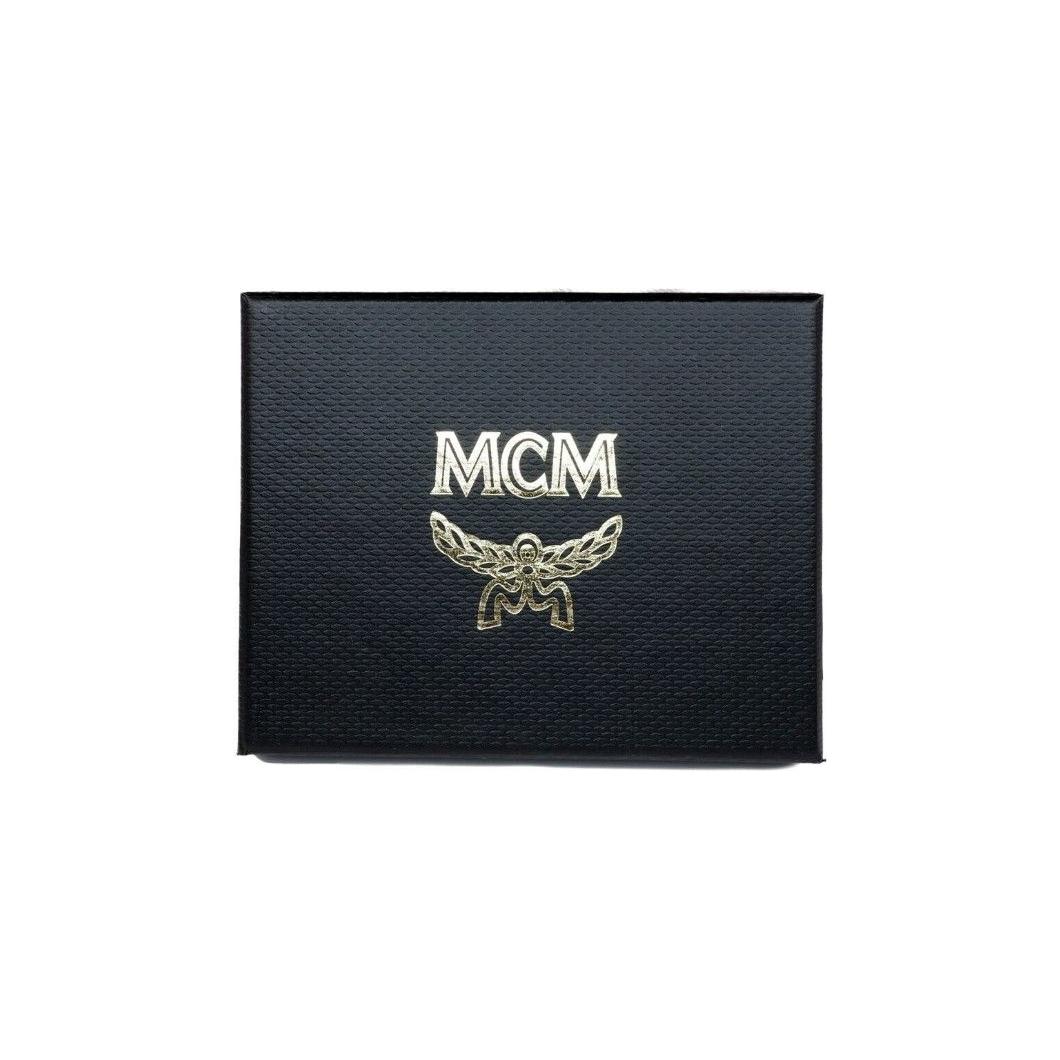 محفظة بطاقات جلدية من MCM Spectrum Diamond Mini Neon Yellow Visetos