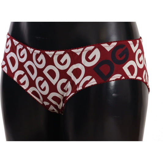 Dolce & Gabbana Multicolor DG Logo Print Slip Bottom Underwear WOMAN SWIMWEAR