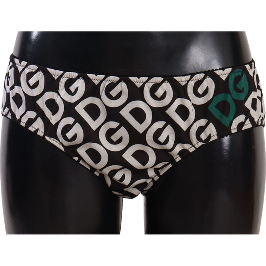 Dolce & Gabbana Multicolor DG Logo Print Slip Bottom Underwear WOMAN SWIMWEAR