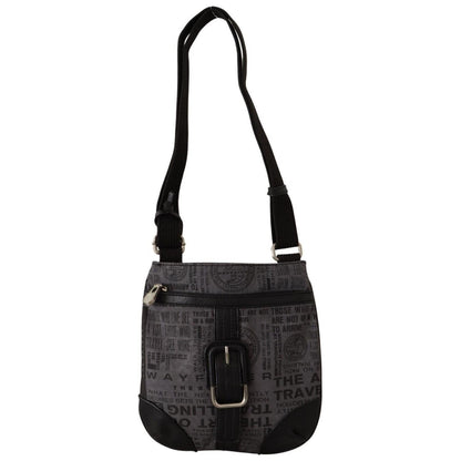 WAYFARER Gray Printed Logo Shoulder Crossbody Purse Bag Crossbody Bag