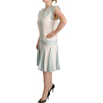 Sergei Grinko Multicolor Faux Pearl Sleeveless Shift Midi Dress WOMAN DRESSES