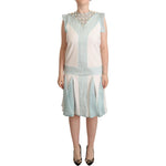 Sergei Grinko Multicolor Faux Pearl Sleeveless Shift Midi Dress WOMAN DRESSES
