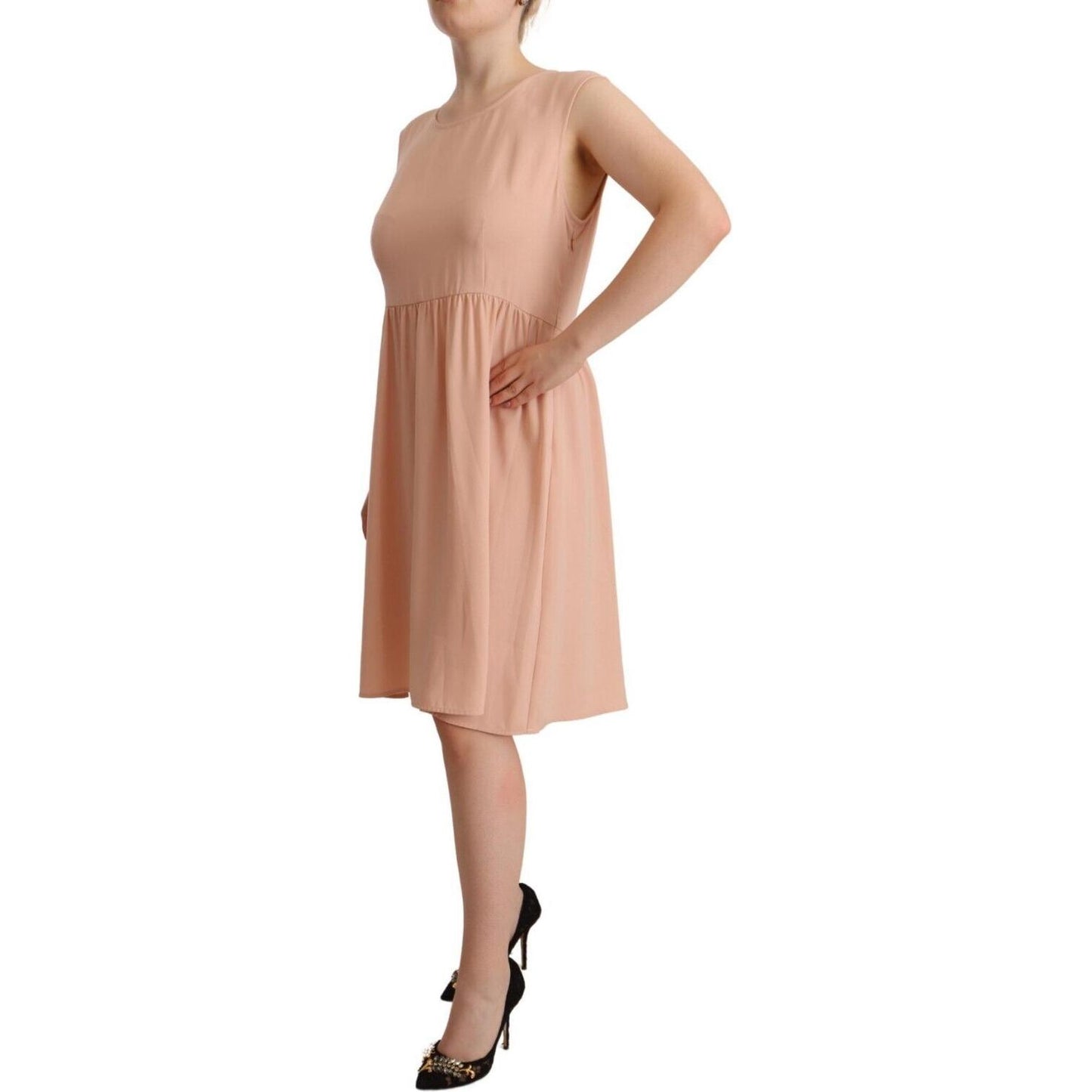 Twinset Beige Polyester Sleeveless Shift Knee Length Dress1728,67345645728,Beige,Clothing,Dresses - Clothing,Dresses - Women - Clothing,IT48|XXL,Material: 100% Polyester,Midi - Dresses - Clothing,New with tags,Sleeveless - Dresses - Clothing,Twinset,Women