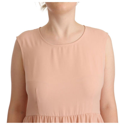 Twinset Beige Polyester Sleeveless Shift Knee Length Dress1728,67345645728,Beige,Clothing,Dresses - Clothing,Dresses - Women - Clothing,IT48|XXL,Material: 100% Polyester,Midi - Dresses - Clothing,New with tags,Sleeveless - Dresses - Clothing,Twinset,Women