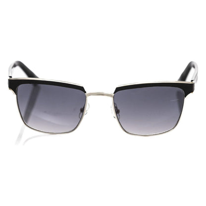 Frankie Morello Black Metallic Fibre Men Sunglass