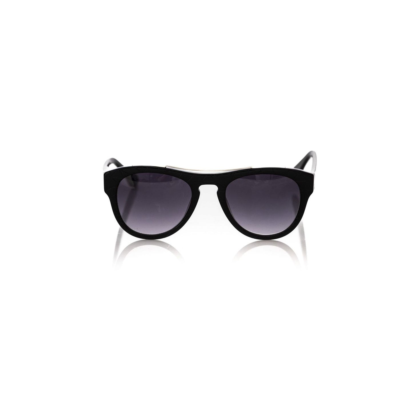 Frankie Morello Black Acetate Men Sunglasses