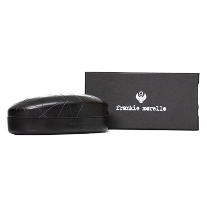 Frankie Morello Black Metallic Fiber Men Sunglasses
