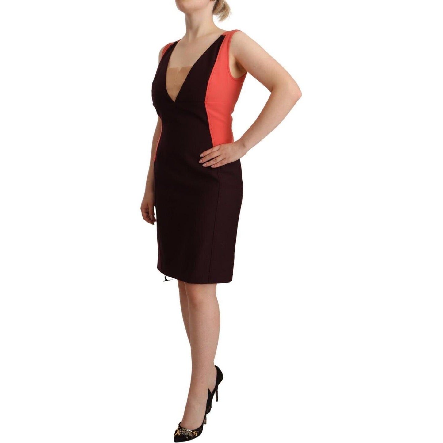 CO|TE Multicolor Polyester Sleeveless Sheath Knee Length Dress
