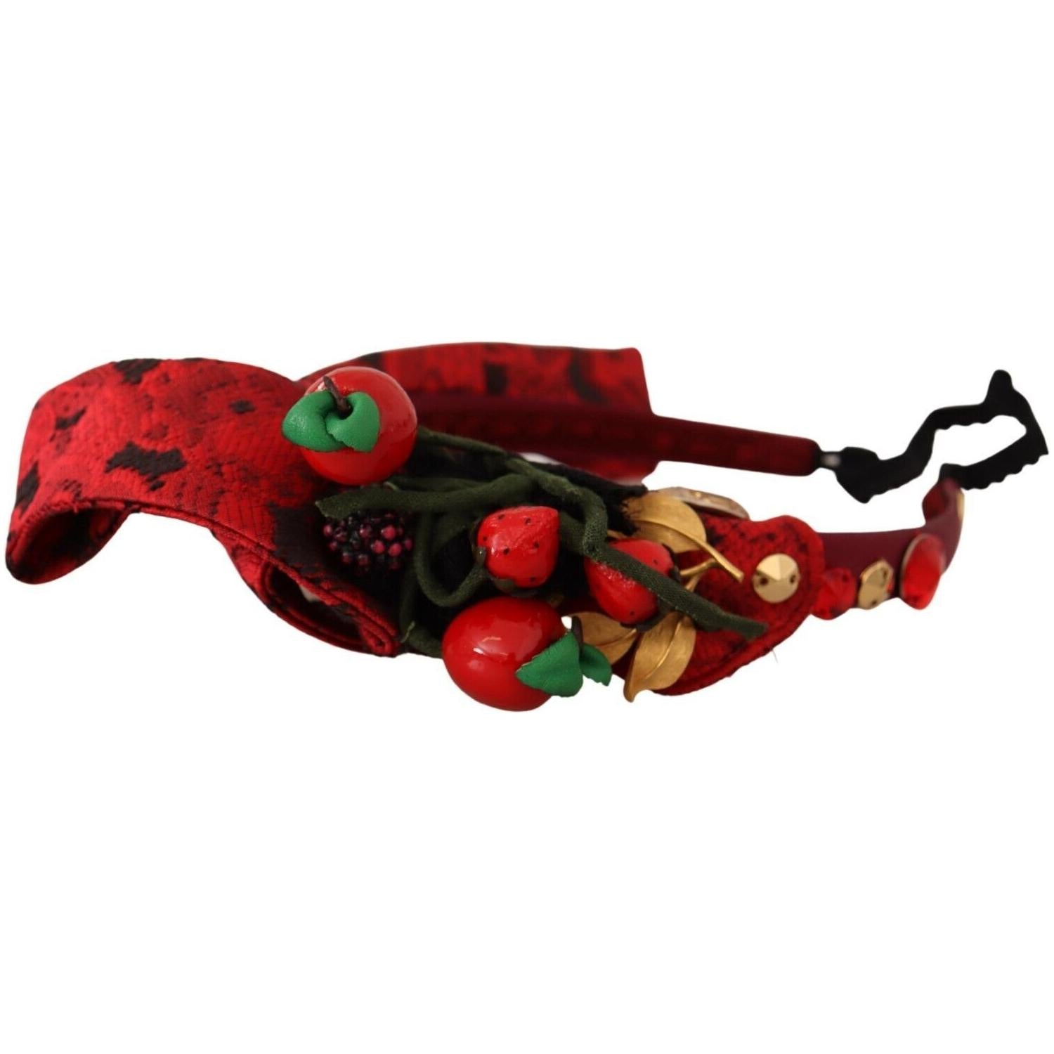 تاج مزين بالكريستال التوتي الرائع من دولتشي آند غابانا