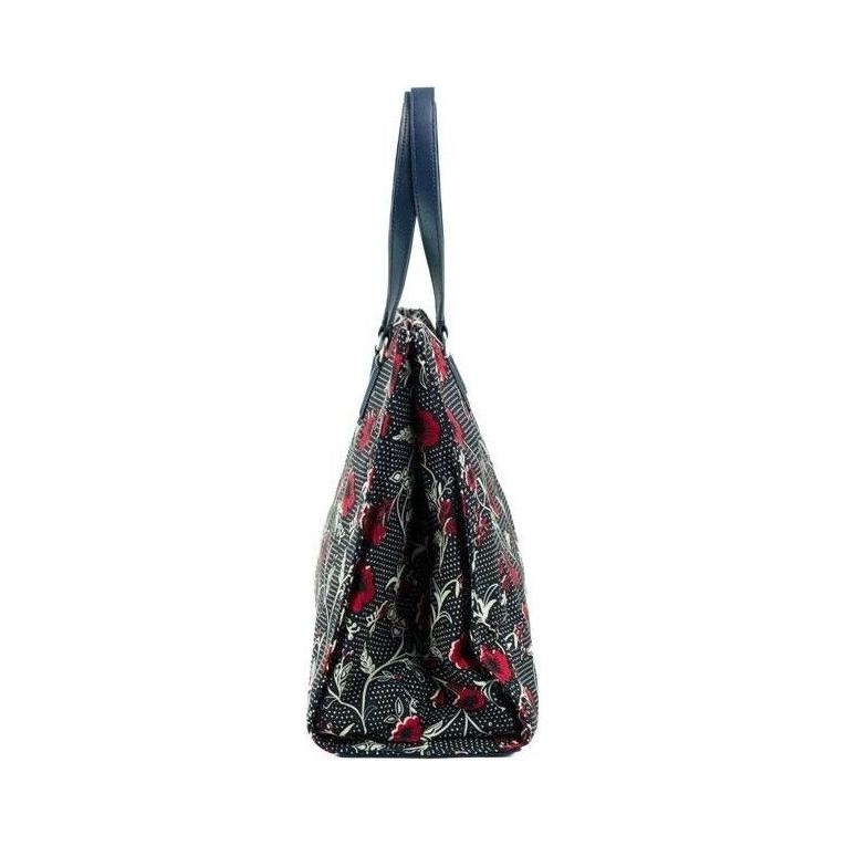 Tory Burch Medium Nylon Retro Batik Print Shoulder Tote Handbag 36731