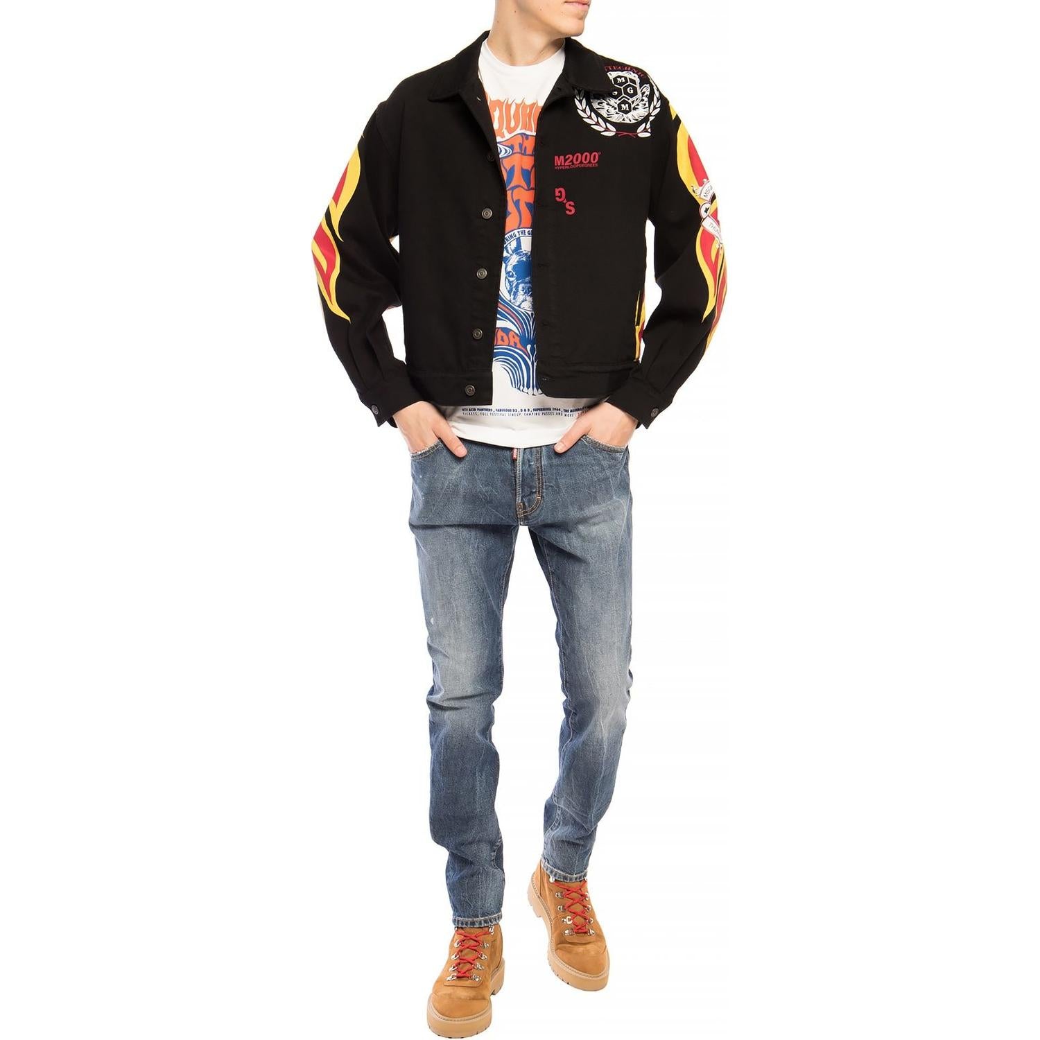 بنطلون جينز من Dsquared² Navy Distressed 'Cool Guy Jean'