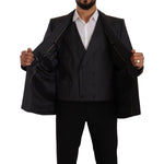 Dolce & Gabbana Gray Double Breasted 2 Piece SICILIA Blazer JKT3037 - 56