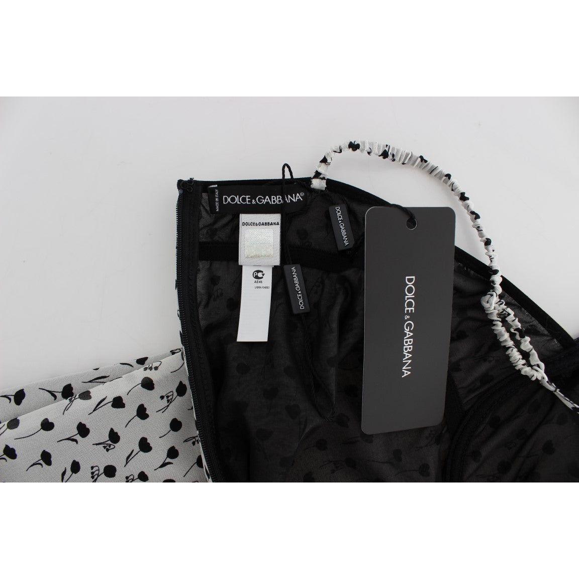 Dolce & Gabbana Black Silk Lace Babydoll Lingerie Top