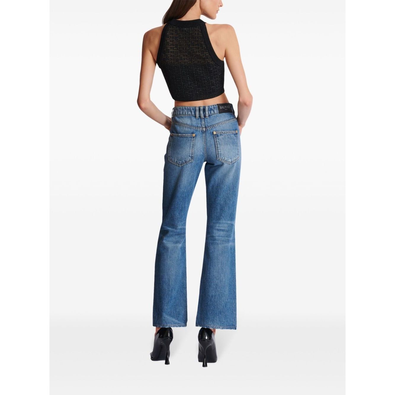 Balmain PB Labyrinth knit top