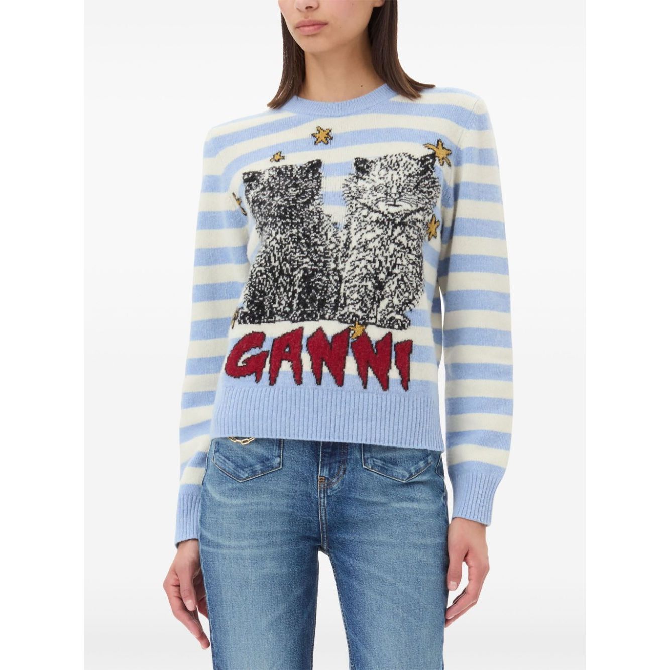 Ganni Sweater with embroidery Topwear
