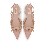 Valentino Garavani Rockstud Bow Slingback Ballerina In Patent Leather WS0IQ2TZEGF9-P25