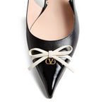 Valentino Garavani Bepointy 45mm Patent Leather and Kid Slingback Pumps Medium Heel