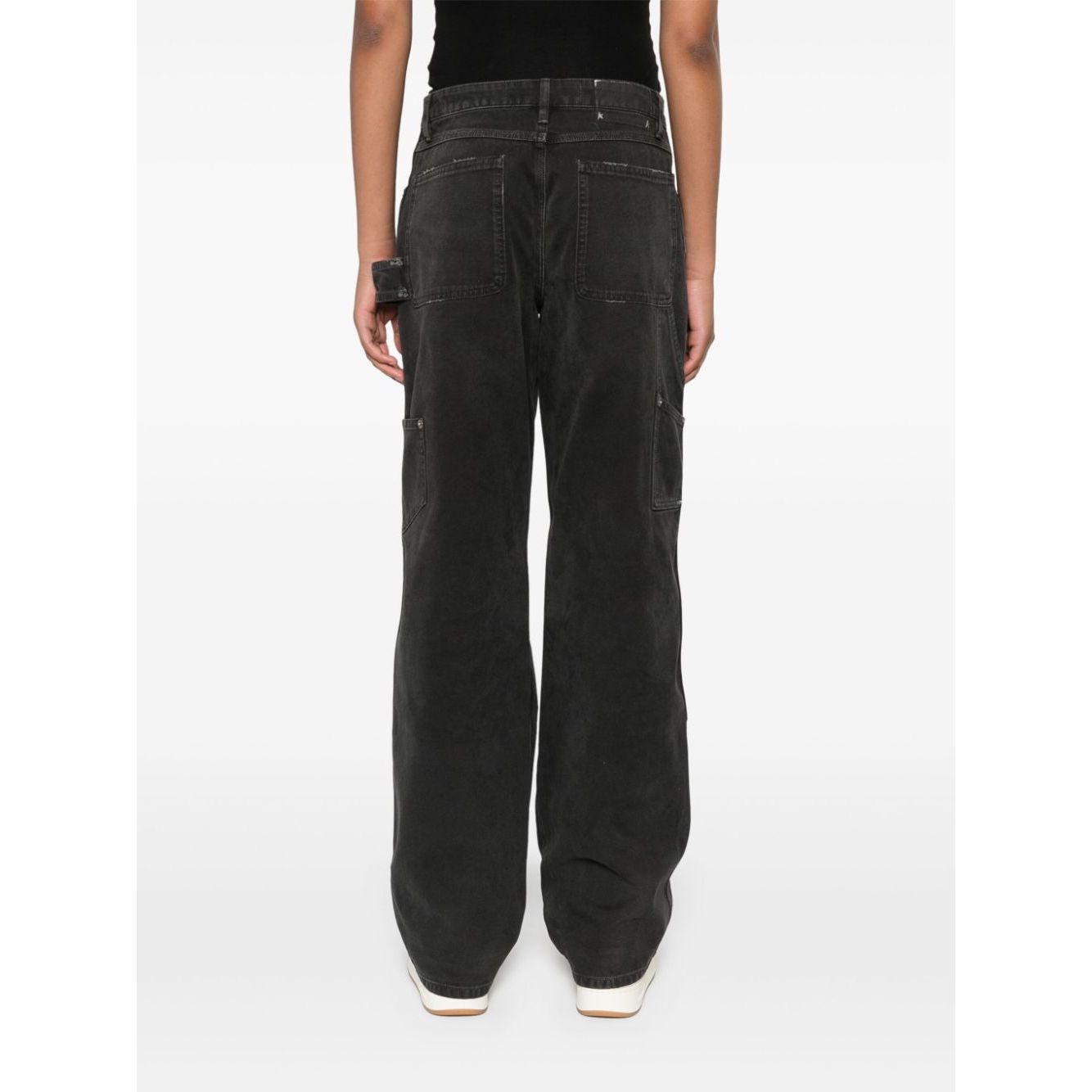 Golden Goose jeans with distressed effect and front patches Jeans