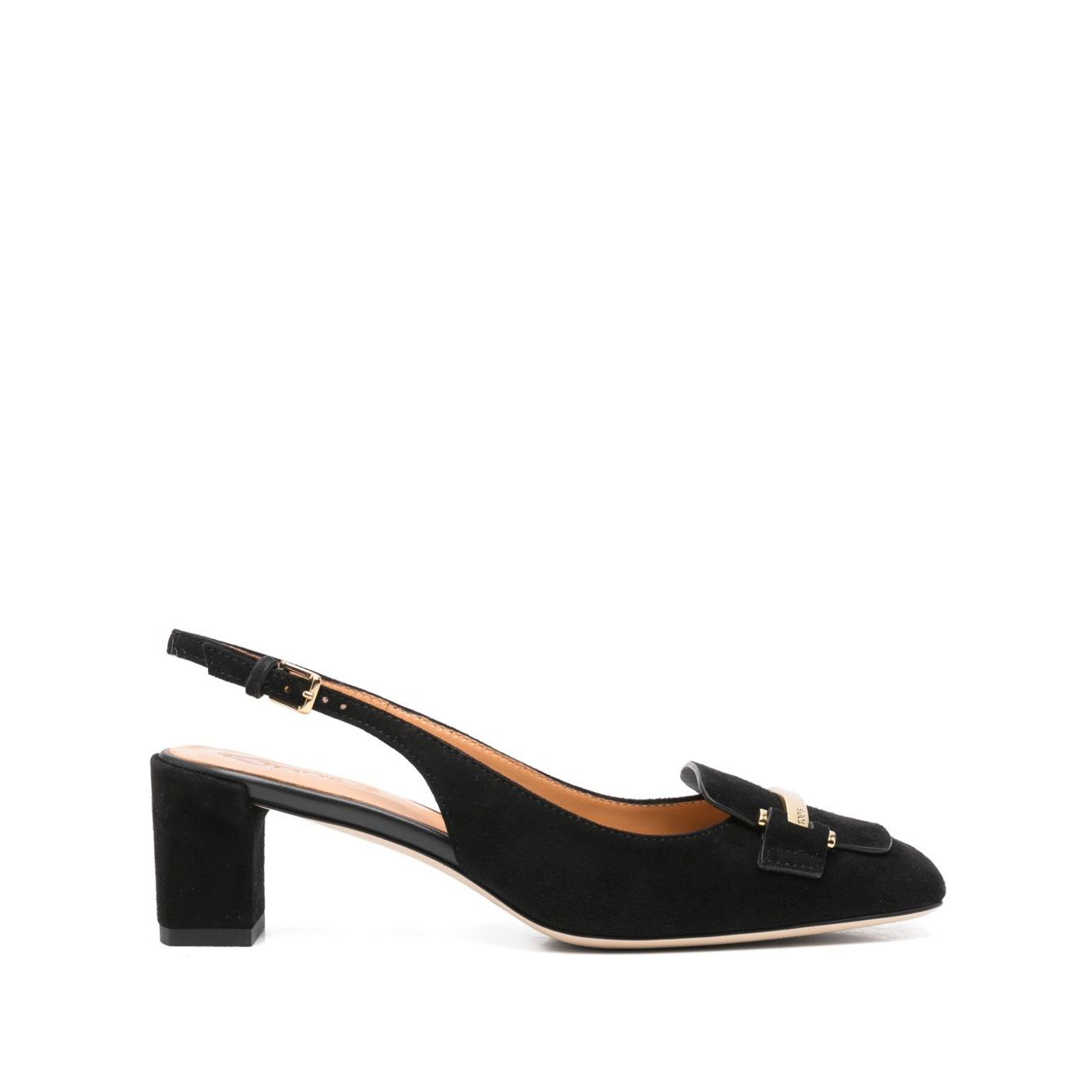 Tod's 50mm Suede Pumps with Back Strap Medium Heel