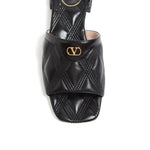 Valentino Garavani Quiltie 67 Slide Sandal in 60mm Quilted Nappa Leather Sandals