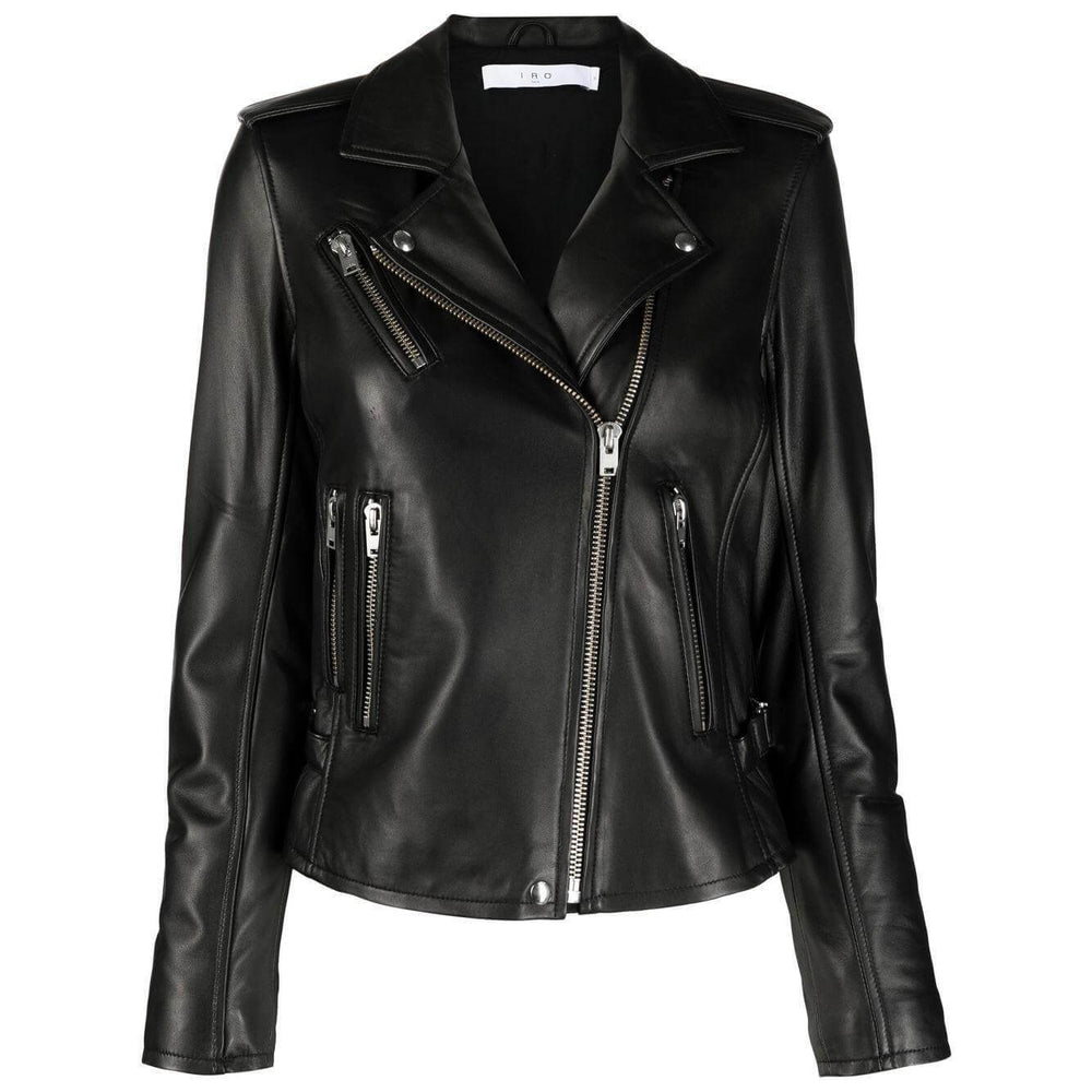 Iro Biker jacket with peak lapels NEWHANWF09BLA01-P25