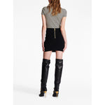Balmain Button Embellished Knitted Skirt
