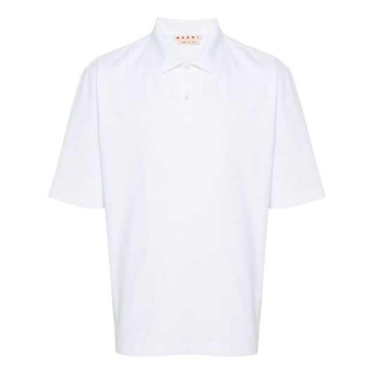 Marni logo-patch polo shirt