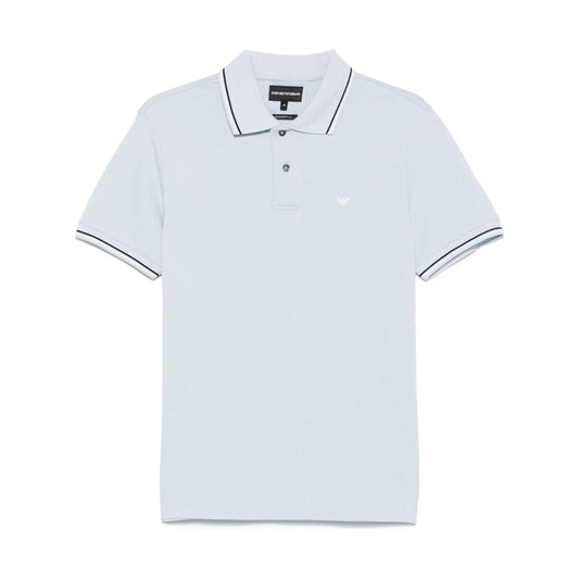 Emporio Armani logo print cotton polo
