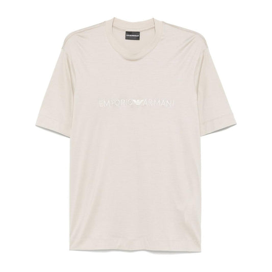 Emporio Armani ASV jersey-Lyocell blend T-shirt with embroidery EM001070AF13747U1098-P25