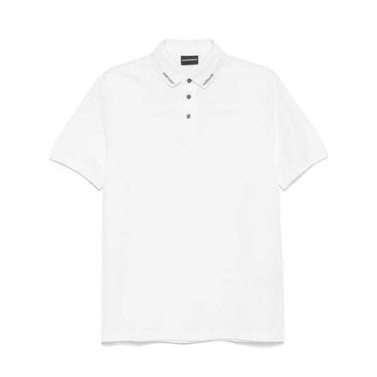 Emporio Armani Jersey polo with logo collar
