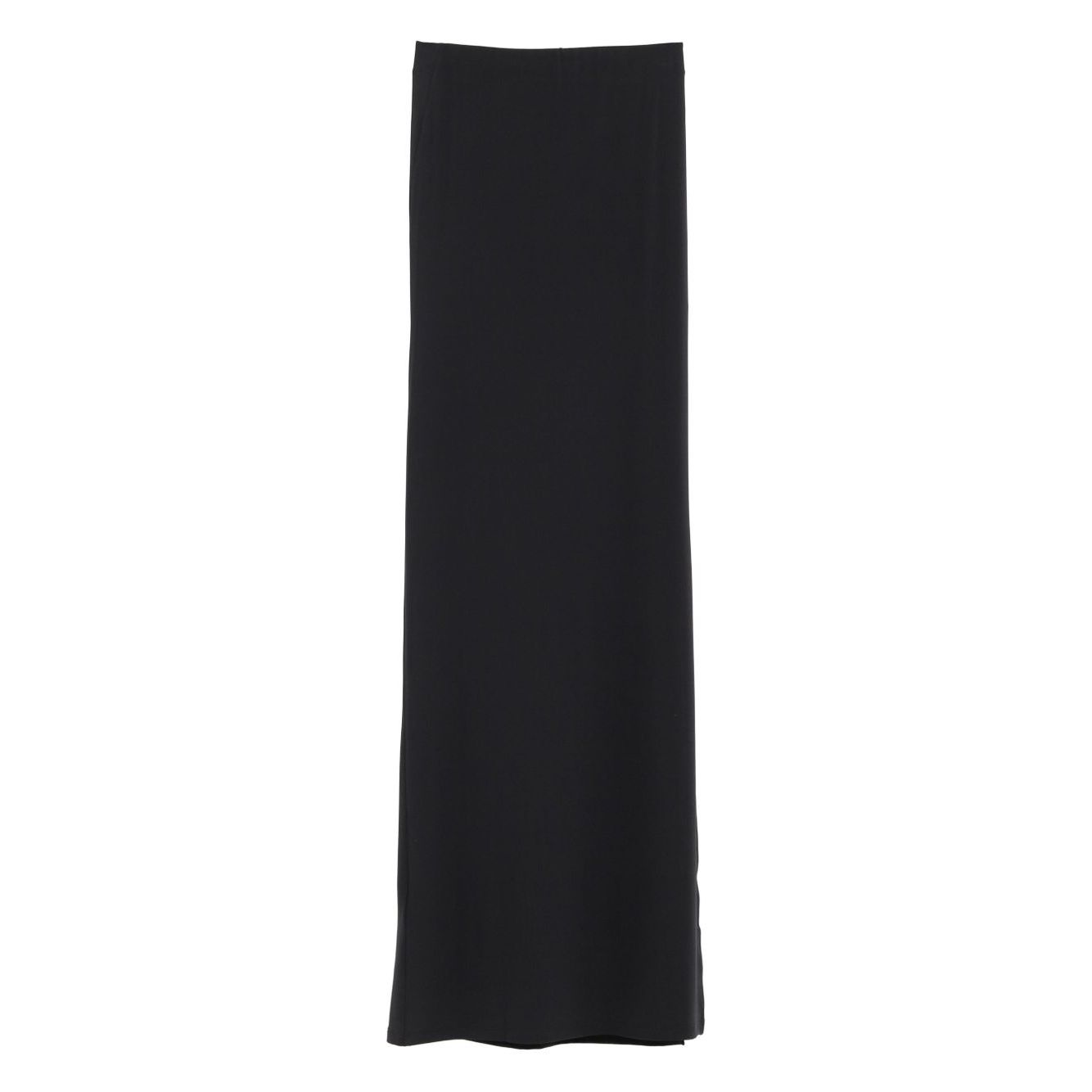 JACQUEMUS Skirts Black - High waist, front slit, pleat detail skirt with discreet rear zip fastening and flowing silhouette.