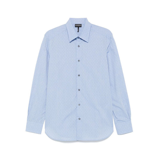 Emporio Armani Shirts Clear Blue