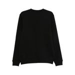 Back view of PS By Paul Smith Sweaters Black, featuring black crew neck and long sleeves, made from cotton with embroidered logo.