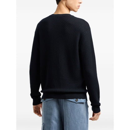 Emporio Armani Sweaters Blue Topwear