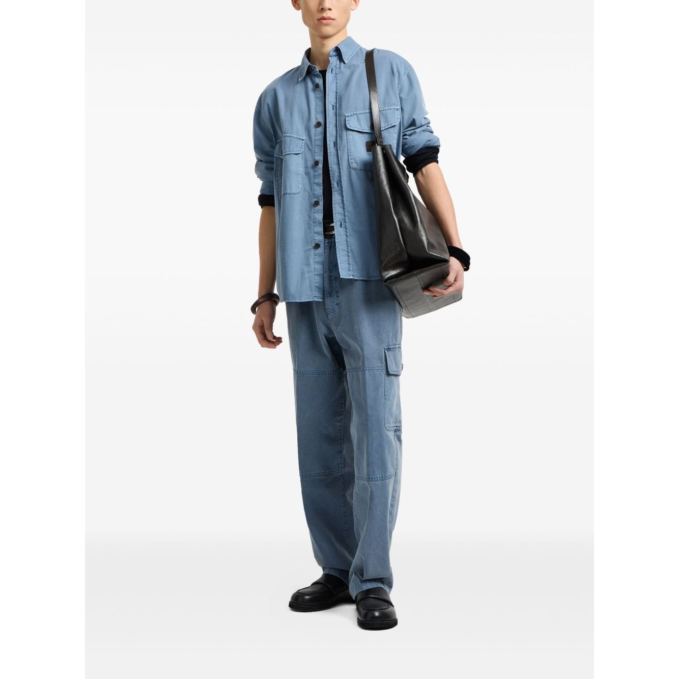 Emporio Armani Sweaters Blue Topwear